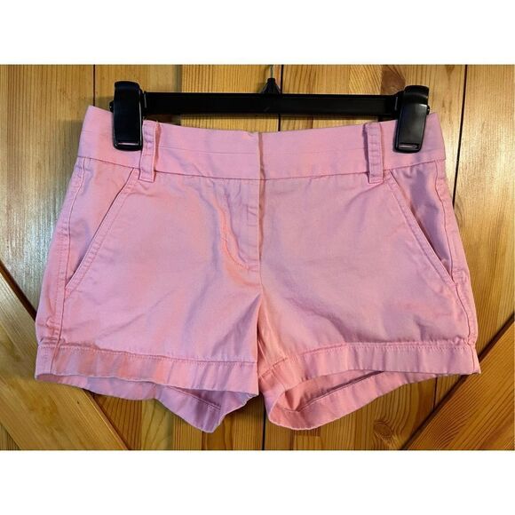 J. Crew Low Fit Rise Shorts Light Pink Women's Size 00 Chino (2790) - Picture 1 of 4